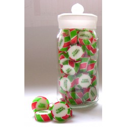 Conference Glass Jar Containing Personalised Rock Sweets