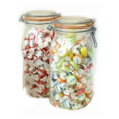 2 Litre Preserve Jars Containing Personalised Rock Sweets
